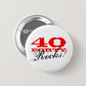 40 Rocks! Button voor veertigste verjaardag (Voorkant /achterkant)