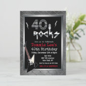 40 Rocks Rockstar Guitar 40e Invitation anniversai (Debout devant)