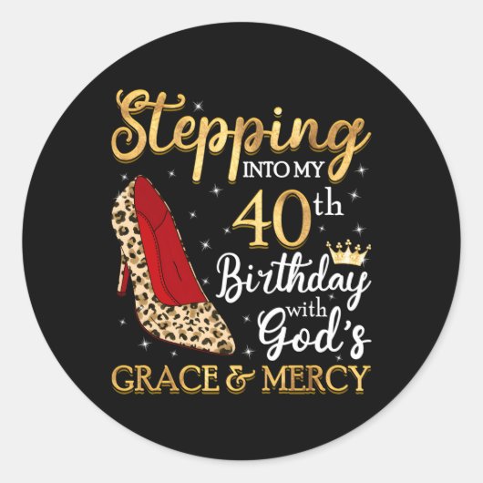 40 stappen in mijn 40e ronde sticker (Voorkant)