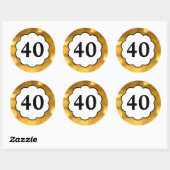 40 - Sticker en chiffres d'or (Feuille)