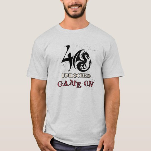 40 Unlocked~Game On T-shirt (Voorkant)