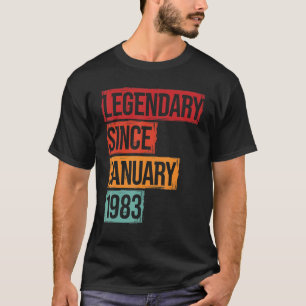 40 Verjaardag 40 Legendarisch sinds januari 1983 T-shirt