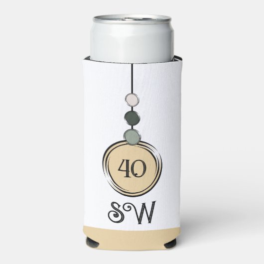 40 verjaardag voeg initialen toe om het even welke (Seltzer Voorkant)