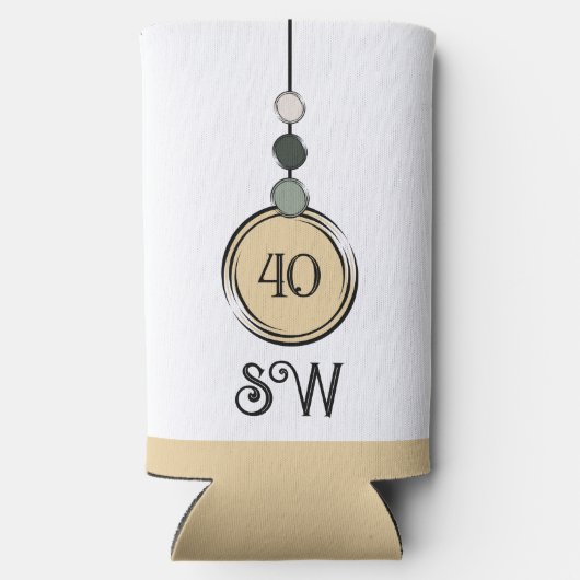 40 verjaardag voeg initialen toe om het even welke (Achterkant)