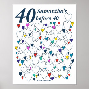 40 Voordat u de lijst met 40 emmers draait Poster