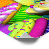 40 x 12-inch GiggleBellies Cupcakes B-day banner Poster (Hoek)