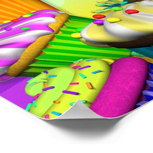 40 x 12-inch GiggleBellies Cupcakes B-day banner Poster (Hoek)