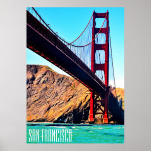 40 X 55 CANVAS GLOSS GOLDEN GATE BRIDGE POSTER