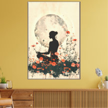 40" x 60" Digitale Kunst Yoga Illustratie Verpakt