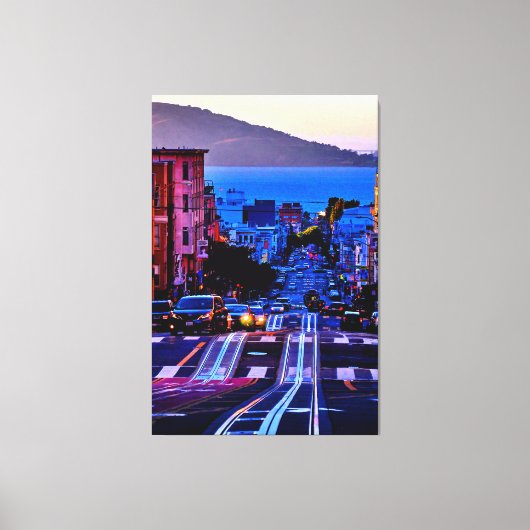 40 X 60 SCENISCH STADSGEZICHT SAN FRANCISCO CANVAS AFDRUK (Voorkant)