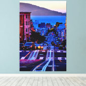 40 X 60 SCENISCH STADSGEZICHT SAN FRANCISCO CANVAS AFDRUK (Insitu (Houten vloer))