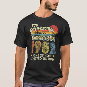 40 Year Old Awesome Since October 1982 40th Birth T-shirt