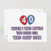 40 year old dead sea birthday designs briefkaart (Voorkant / Achterkant)
