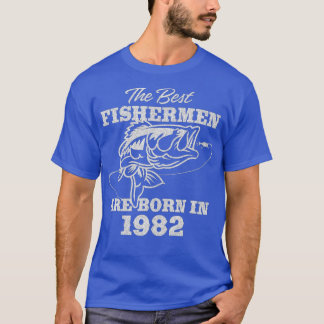 40 Year Old Fisherman_ Fishing 1982 40th Birthday T-shirt