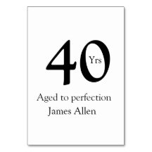 40 years aged to perfection birthday name simple 