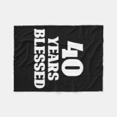 40 Years Blessed 40th Birthday Christian Religious Fleece Deken (Voorkant (Horizontaal))