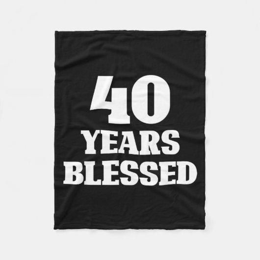 40 Years Blessed 40th Birthday Christian Religious Fleece Deken (Voorkant)