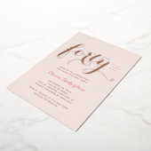 40Anniversaire Fête Invitation Glamour Rose (Rotation)
