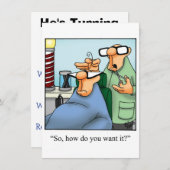 40Anniversaire Fête Invitations Lui (Devant / Derrière)