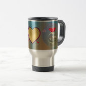 40e, 15e anniversaire du Mariage Ruby Photo Mug (Devant droit)