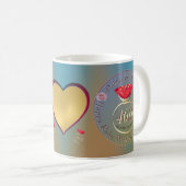 40e, 15e anniversaire du Mariage Ruby Photo Mug (Devant droit)
