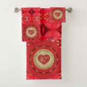 40e/15e Serviette d'anniversaire de Ruby (En situation)