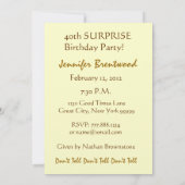 40e - 49e Invitation à la fête d'anniversaire SURP (Dos)