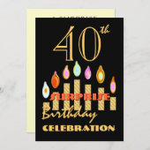 40e - 49e Invitation à la fête d'anniversaire SURP (Devant / Derrière)