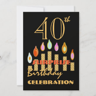 40e - 49e Invitation à la fête d'anniversaire SURP