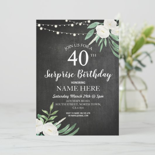 40e 50e 60 Invitation de la partie d'anniversaire  (Debout devant)