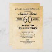 40E 50E 60E 70E TOUT ÂGE ANNIVERSAIRE INVITATION (Devant / Derrière)