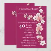 40e anniversaire 40e anniversaire invitations pour (Devant / Derrière)