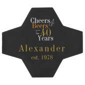 40e anniversaire Accueil personnalisé Bières Black (Plat)