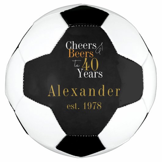 40e anniversaire Accueil personnalisé Bières Black (Devant)