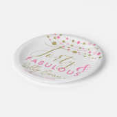 40e anniversaire, assiettes de fête, plaque de pap (Angle)