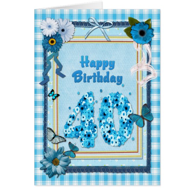 40e anniversaire avec un effet de scrapbook (Devant)