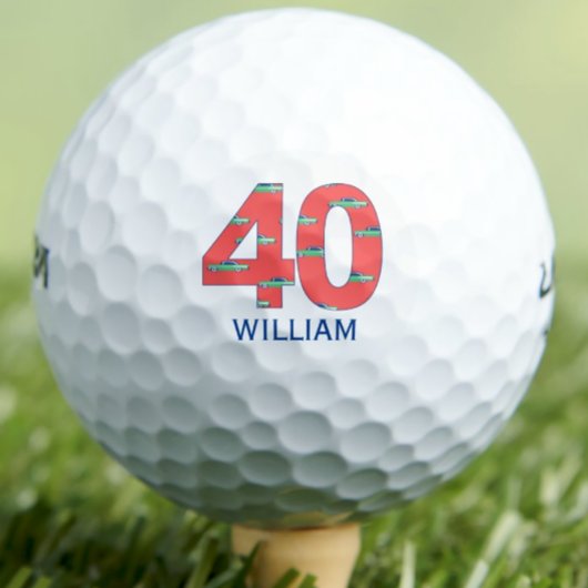 40e anniversaire balles de golf 40 ans voitures in