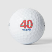 40e anniversaire balles de golf 40 ans voitures in (Devant)