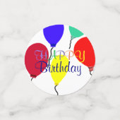 40e Anniversaire Ballons Confetti personnalisé (Petit recto)