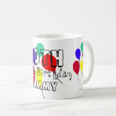 40e Anniversaire Ballons Mugs Personnalisés (Devant droit)