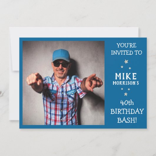 40e anniversaire Bash - Invitation de fête d'anniv (Devant)