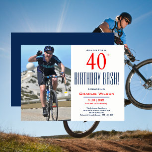 40e anniversaire Bash ! Invitation de fête d'anniv