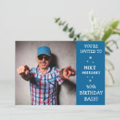 40e anniversaire Bash - Invitation de fête d'anniv (Debout devant)