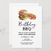 40e anniversaire BBQ Invitation Décontractée (Devant / Derrière)