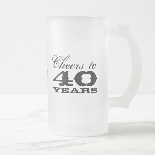 40e anniversaire Bière Mug cadeau pour les hommes (Droit)
