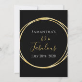 40e anniversaire Black Gold Invitation (Dos)