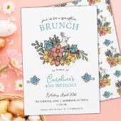 40e anniversaire Brunch Springtime Invitation