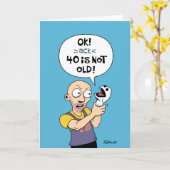 40e Anniversaire Carte "40 n'est pas vieux" (Fleur jaune)