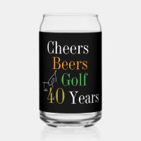 40e anniversaire Cheers and Beers Golf Black and G