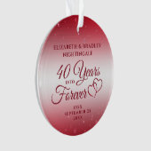 40e anniversaire Coeurs années dans jamais photo (devant)